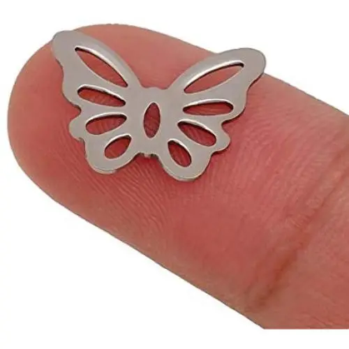 100PCS Mini Stainless Steel Butterfly Charms, Metal Insect Pendant Findings Supplies for Necklace Bracelet Jewelry Making Craft DIY Findings Accessories Supplies Parts 0175 100PCS Mini Stainless Steel Butterfly Charms, Metal Insect Pendant Findings Supplies for Necklace Bracelet Jewelry Making Craft DIY Findings Accessories Supplies Parts 0175