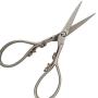 Vintage European Style Scissors Silver Auspicious Clouds Pattern Scissors Shears for Embroidery Sharp Small Craft DIY Cutting Supplies, 4.3 inch