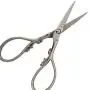 Vintage European Style Scissors Silver Auspicious Clouds Pattern Scissors Shears for Embroidery Sharp Small Craft DIY Cutting Supplies, 4.3 inch