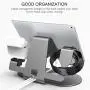 3 in 1 Aluminum Charging Station for Apple Watch Charger Stand Dock for iWatch Series SE/6/5/4/3/2/1, iPad, AirPods Pro/2/1 and iPhone 12/11/Xs/X Max/XR/X/8/ 8P/7/7P/6S/6S（ Space Gray）