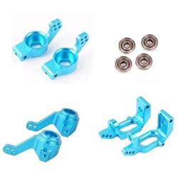 ShareGoo Aluminum Steering Knuckle Hub Mount Upgrade 102010 102011 102012 Part Set for HSP Redcat Racing Lightning Volcano EPX Monster 1/10 RC Model Car Truck, Blue