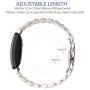 Shangpule Compatible for Fitbit Inspire HR / Inspire 2 / Inspire Bands , Stainless Steel Metal Replacement Wrist Band for Fitbit Inspire Women Man Large Small (Silver + Rose Gold)