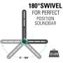 Mounting Dream Soundbar Mount Sound Bar TV Bracket for Mounting Above or Under TV Fits Most of Sound Bars Up to 22 Lbs, with Detachable Long and Short Extension Plates MD5420