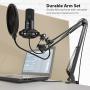 FIFINE Studio Condenser USB Microphone Computer PC Microphone Kit with Adjustable Scissor Arm Stand Shock Mount for Instruments Voice Overs Recording Podcasting YouTube Karaoke Gaming Streaming-T669 FIFINE Studio Condenser USB Microphone Computer PC Microphone Kit with Adjustable Scissor Arm Stand Shock Mount for Instruments Voice Overs Recording Podcasting YouTube Karaoke Gaming Streaming-T669