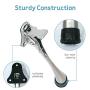 CG PLUS Door Stopper, One-Touch semi-Automatic - 6 inch Metal Door Stopper, with Non-Slip Rubber Tip for Wood, Concrete, Tiled, and Carpeted Floors_Black