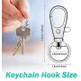 100 Pcs Premium Swivel Snap Hooks with Key Rings,Metal Lanyard Keychain Hooks Lobster Clasps for Key Jewelry DIY Crafts(50 Pcs Lanyard Snap Hooks+50 Pcs Key Rings)