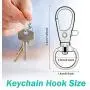 100 Pcs Premium Swivel Snap Hooks with Key Rings,Metal Lanyard Keychain Hooks Lobster Clasps for Key Jewelry DIY Crafts(50 Pcs Lanyard Snap Hooks+50 Pcs Key Rings) 100 Pcs Premium Swivel Snap Hooks with Key Rings,Metal Lanyard Keychain Hooks Lobster Clasps for Key Jewelry DIY Crafts(50 Pcs Lanyard Snap Hooks+50 Pcs Key Rings)