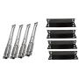 DcYourHome Gas Grill Must Have Easy Overhaul Kit -Stainless Steel Burners & Porcelain Steel Heat Plates Replacement for Kenmore 122.16134,Nexgrill 720-0719BL/0773/0783,Tera Gear1010007A