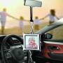 Car Auto Rearview Mirror Hanging Ornament Beautiful Photo Frame Locket Photo Frame Metal for Car Mirror (Rhombus)