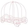 DHP Metal Carriage Bed, Fairy Tale Bed Frame, Shabby-Chic Style, Twin, Pink