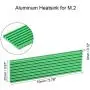 uxcell M.2 Aluminum Heatsink 70x22x3mm E-Shape Green for 2280 SSD