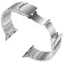 LDFAS Compatible for Apple Watch Band 44mm 42mm, Sport Stainless Steel Metal Strap with Safety Buckle for iWatch Bands Compatible for Apple Watch SE, Apple Watch Series 6/5/4/3 Smartwatch, Silver