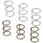 Prettyia 6 Pieces A5 A6 Metal Loose Leaf Binder Rings 3-Ring, Silver & Bronze