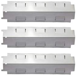 YIHAM KS734 Gas Grill Stainless Steel Heat Plate Shield Tent, Burner Cover Flame Tamer, BBQ Replacement Parts for Charbroil, Brinkmann, Kenmore, Master Forge, 14 5/8 inch x 4 1/4 inch, Set of 3