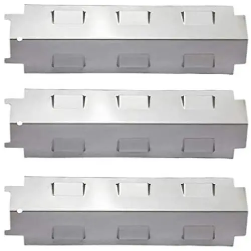YIHAM KS734 Gas Grill Stainless Steel Heat Plate Shield Tent, Burner Cover Flame Tamer, BBQ Replacement Parts for Charbroil, Brinkmann, Kenmore, Master Forge, 14 5/8 inch x 4 1/4 inch, Set of 3 YIHAM KS734 Gas Grill Stainless Steel Heat Plate Shield Tent, Burner Cover Flame Tamer, BBQ Replacement Parts for Charbroil, Brinkmann, Kenmore, Master Forge, 14 5/8 inch x 4 1/4 inch, Set of 3