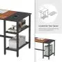 CubiCubi L Shape Computer Desk with Storage Shelf Study Writing Table for Home Office, Modern Simple Style PC Desk, Black Metal Frame, Espresso CubiCubi L Shape Computer Desk with Storage Shelf Study Writing Table for Home Office, Modern Simple Style PC Desk, Black Metal Frame, Espresso