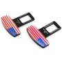 DGZZI Car Seat Belt Clip 2PCS Vehicle Mounted Car Safety Seat Belt Buckles With National Flag Car Metal Seat Belt Plug