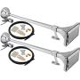 Vixen Horns Train Horn for Boat/Truck/Car. Air Horn Waterproof Chrome Plated Dual Trumpet (Large) + Cover. Super Loud dB. Marine Grade Finish. Fits 12v Vehicles Like Semi/Pickup/Jeep/SUV VXH1167CX2