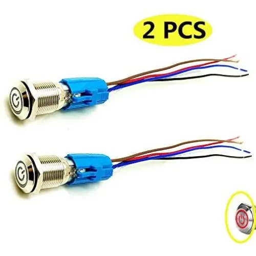 Viping Car Horn Button 12V 16mm LED On/Off Switch Momentary Button Reset Switch Dedicated Connector Switch Power Metal Toggle Switch Car RVTruck Boat Motorcycle DIY Switch LED Red self-locking 2 pack Viping Car Horn Button 12V 16mm LED On/Off Switch Momentary Button Reset Switch Dedicated Connector Switch Power Metal Toggle Switch Car RVTruck Boat Motorcycle DIY Switch LED Red self-locking 2 pack