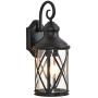 Outdoor Indoor Wall Lantern, Wall Lamp Fixture UL List with E26 Base Led Bulb, Horisun 1-Light Exterior Wall Sconce Light Fixture Wall Mount Anti-Rust Matte Black for Doorway, Garage, Porch