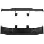 Creatiee 3Pcs Universal Car Mini Spoiler Wing, Auto Car Tail Wing Mini Auto Carbon Fiber Texture Decoration Without Perforation Tail Decoration, 6.7 Inch(Black)