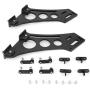 Qii lu Spoiler Mount Brackets, 10'' Universal Car CNC Aluminum Alloy Rear Wing Trunk Racing Tail Spoiler Legs Mount Brackets