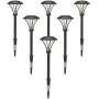 GOODSMANN Low Voltage Path Lights Landscape Lighting 1 Watt LED 60 Lumens Flood Lights with Metal Stake for Garden Yard Patio Area Outdoor Lighting (6 Pack) 9920-2104-06