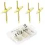 72 pcs Picture Hangers with Different Sizes, Assorted One Step Hangers, Iron Alloy Nail Hooks, Professional Plaster Picture Hanging Kit on Wooden/Drywall Hanging Hardware for Clock,Mirror,Jewelry