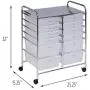 Honey-Can-Do Rolling Storage Cart and Organizer with 12 Plastic Drawers Honey-Can-Do Rolling Storage Cart and Organizer with 12 Plastic Drawers