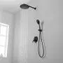 SHAMANDA Shower System, Shower Faucets Sets Complete with High Pressure 10'' Rain Shower Head and 5-Setting Handheld Shower Head(Round-In Valve and Trim Included) Wall Mounted, Matte Black, L02-7 SHAMANDA Shower System, Shower Faucets Sets Complete with High Pressure 10'' Rain Shower Head and 5-Setting Handheld Shower Head(Round-In Valve and Trim Included) Wall Mounted, Matte Black, L02-7