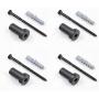 ZEKOO (4 PCS with Screws)Sliding Barn Door Hardware Longer Washer Assemblies Connecting Device Metal Steel Track Connector 2 inches Spacer Use for Door-Frame