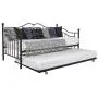 DHP Tokyo Daybed and Trundle with Metal Frame, Twin Over Twin Size, Brushed Bronze