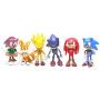 Sonic the Hedgehog Action Figures – 6-Pack Collectible Figures with Sonic Brooch– Highly Detailed Design – For Kids and Collectors– Includes Sonic, Tails, Knuckles, Metal Sonic, Amy Rose & Super Sonic