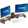 FITUEYES 3 Shelf Monitor Stand Riser with Adjustable Length and Angle Brown DT108002WB