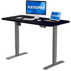 Flexispot Electric Standing Desk 42 x 24 Inches with Memory Controller Height Adjustable Stand Up Computer Desk Ergonomic Workstation with Desktop Home Office (Gray Frame + Black Top)