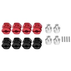 Dilwe 4Pcs RC Car Wheel Hub Adaptor, RC Wheel Hex Hub Metal Adaptor for Traxxas Hsp Redcat Remote Control Crawler Upgrade Part(12mm)