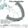 KENOME 4.5/5 Quart Flex Edge Beater for KitchenAid Tilt-Head Stand Mixer,All-Metal Die Cast Beater Blade with Both-Sides Flexible Silicone Edges Bowl Scraper,White