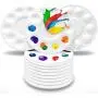 Hulameda Paint Tray Palettes, Plastic Paint Pallets for Kids or Students to Paints on School Project or Art Class-12pcs Hulameda Paint Tray Palettes, Plastic Paint Pallets for Kids or Students to Paints on School Project or Art Class-12pcs