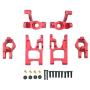 freneci Metal Suspension Arms Steering C Hub Carrier Flange Sleeve Upgrade Parts for 1/12 WLtoys 12428 12423 FY01/02/03 RC Truggy Buggy - Red