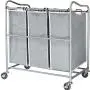 Simple Houseware Heavy-Duty 3-Bag Laundry Sorter Cart, Silver Simple Houseware Heavy-Duty 3-Bag Laundry Sorter Cart, Silver