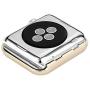 Leotop Compatible with Apple Watch Case 38mm 42mm, Compatible iWatch Bumper Metal Protective Cover Aluminum Frame Bling Shiny Protector Compatible Apple Watch Series 3/2/1(Matte Gold, 38mm)
