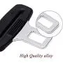 4 PCS Car Seat Belt Clip,Universal Seat Belt Buckle Auto Metal Seat Belts Clip (Black-2pcs)