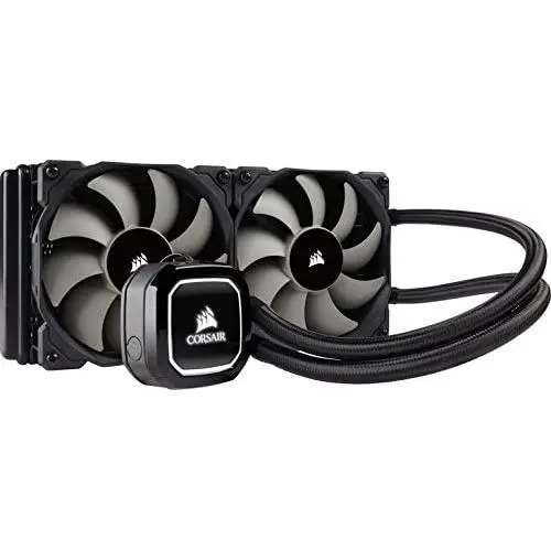 Corsair Hydro H100 x 240 mm Radiator Dual 120 mm PWM Fans Liquid CPU Cooler - Black