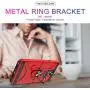 TJS Phone Case Compatible with LG Aristo 4,Aristo 4 Plus +,Escape Plus,K30 2019,Arena 2,X2 2019,Tribute Royal, [Full Coverage Tempered Glass Screen Protector] Metal Ring Magnetic Support (Red)
