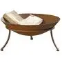 WHW Whole House Worlds 2 Piece Americana Fire Pit Set, Wide Bowl, Raised Tripod Stand, Vintage Style Rusty Finish, Iron, 18 1/2 Diameter x 9 H Inches WHW Whole House Worlds 2 Piece Americana Fire Pit Set, Wide Bowl, Raised Tripod Stand, Vintage Style Rusty Finish, Iron, 18 1/2 Diameter x 9 H Inches
