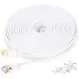 Cat 7 Ethernet Cable 25 ft, Network Cable for Xbox PS4, High Speed Internet Cord with Clips&Rj45 Snagless Connector Fast Computer Flat LAN Wire for Gaming, Switch, Modem, Router, Coupler, White Cat 7 Ethernet Cable 25 ft, Network Cable for Xbox PS4, High Speed Internet Cord with Clips&Rj45 Snagless Connector Fast Computer Flat LAN Wire for Gaming, Switch, Modem, Router, Coupler, White