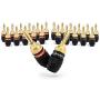 Sewell SW-29863-12 Deadbolt Banana Plugs 12-Pairs by, Gold Plated Speaker Plugs, Quick Connect