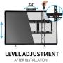 Tilting TV Wall Mount Bracket Design for Most 32-86 Inch LED Plasma Flat Curved Screen TVs , Low Profile JUSTSTONE TV Mount with VESA 600x400mm Holds up to 165 Lbs, Fits 16''-24'' Studs,Can Be Leveled