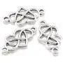 Fashewelry 50Pcs Antique Silver Heart Knot Charm Links Tibetan Double Loops Hollow Heart Pendant Connectors 13x24.5mm for DIY Jewelry Making Fashewelry 50Pcs Antique Silver Heart Knot Charm Links Tibetan Double Loops Hollow Heart Pendant Connectors 13x24.5mm for DIY Jewelry Making