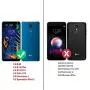 TJS Phone Case Compatible with LG K40/K12 Plus/X4/Solo LTE/Harmony 3/Xpression Plus 2 [Full Coverage Tempered Glass Screen Protector] Aluminum Ring Magnetic Support Built-in Metal Plate Back (Blue)